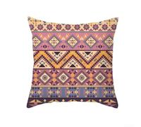 Crafted Peach Skin Velvet Pillowcase with Retro Ethnic Designs for Stylish Home Furnishings (YX2003-2)
