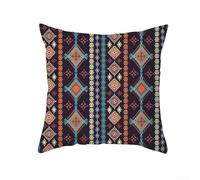 Crafted Peach Skin Velvet Pillowcase with Retro Ethnic Designs for Stylish Home Furnishings (YX2003-4)