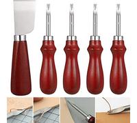 CraftEdge Leather Beveler Tool Kit, 5pcs Skiving Craft Tools w/ 5 Leather Knives (1.5mm, 1.2mm, 1.0mm, 0.8mm)