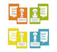 CRAFTEEZY Mindfulness Cards for Kids, Double-Sided, Anger Management Coping Cards, Soothing Corner Toys for Home and Classroom, Feelings for Toddlers, Pack of 40