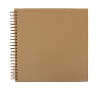 Craftelier - 12" x 12" Brown Kraft Ring Album for Scrapbooking and Crafts Projects | 30 Kraft Sheets with a weight of 190 g | Vintage Bronze Spiral Ring