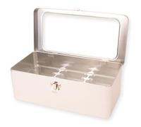 Craftelier 3" x 3" 15 Ink Box, Portable Ink Pad Organizer with Transparent Lid and Removable Plastic Base, Compatible with Various Brands