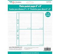 Craftelier - 4-Pocket Clear Sleeves for Personalised Photo Albums | Includes 10Sleeves of 6" x 8" (15.24 x 20.32 cm) | Compatible with European and American 2-Ring Albums