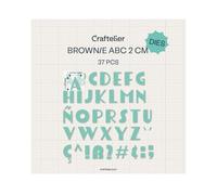 Craftelier - A-Z Brownie Capital Letters Die | Scrapbooking Set | Round and Modern Style | Ideal for Posters, Cards and DIY | Cuts Paper, Card and EVA Rubber | 2 cm