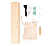 Craftelier - Book Binding Cradle kit with Awl Tool, Wax Threads for Book Binding and Needles - for Signatures, Journals & DIY Bookbinding Crafts