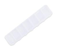 Craftelier - Box with 7 Small Parts Storage Compartments (Sequins, Eyelets...) | Each Compartment Has Individual Lid | Size: 23.3 x 5 x 2.8 cm | Colour: Transparent