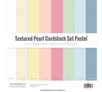 Craftelier - Cardstock Pack | Pack of 24 Cardstock for Scrapbooking and Other Craft Projects | Pearlescent Pastel Texture - Dimensions 30 x 30 cm | Weight 216 gr.
