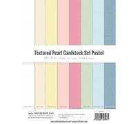 Craftelier - Cardstock Set Pearlescent Pastel Texture | Pack of 24 Double Sided Cardstock for Card Making, Scrapbooking and Craft Projects | Weight 216 grams | Size 15,24 x 20,32 cm (6" x 8")