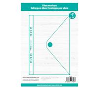 Craftelier - Clear Envelopes for Binder, Album or 6 Ring Binder with Velcro Closure | Includes 3 Envelopes | Transparent Colour - Size 15 x 22 cm (5,91" x 8,66")