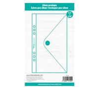 Craftelier - Clear Envelopes for Binder, Album or 6 Ring Binder with Velcro Closure | Includes 3 Envelopes | Transparent Colour - Size 13 x 22 cm (5.11" x 8.66")