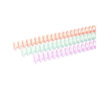 Craftelier - Click Binding Spines 3:1 Pitch - Pastel Shades - 12mm (0.47") Diameter - Reusable and Cuttable - Up to 85 Sheets - Pack of 6 for Sizes A4 to A7
