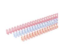Craftelier - Click-binding Spirals Step 3:1 Pack of 6 - Baby Shades - 12mm (0.47") Diameter - Reusable and Cuttable - Up to 85 Sheets - for Sizes A4 to A8