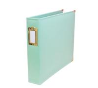 Craftelier - Eco-leather Photo Album with Turquoise Caps, 3 Rings and 5 Cases Measuring 30.5 x 30.5 cm (12 x 12 Inches) | Customisable, Perfect for Photographs, Layouts and Project Life Compositions