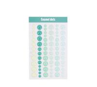 Craftelier - Enamel Dots Mint Rainbow | Self-Adhesive Mini Stickers with Pearl Finish for Decorating Scrapbooking and Crafts Projects | Includes 72 Coloured Pieces