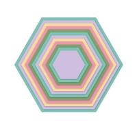 Craftelier - Essential Die Set for Scrapbooking Creations and other Crafts | Hexagon Shape - Approximate Size of Dies between 1.75" x 1.5" and 5.75" x 5"