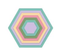 Craftelier - Essential Mini Cutting Dies for Scrapbooking, Crafts and Card Making | Hexagon Shape - Size approx. 1.6 x 1.9 cm to 6.77 x 5.86 cm