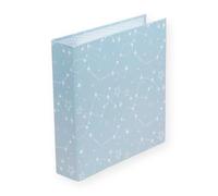 Craftelier - Galaxy Lined Cardboard Album | Mint Color - 2 White Ring System - Hard Covers and Sturdy | Dimensions 22.5 x 23 cm (6" x 8").