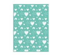 Craftelier - Hearts and Rainbows Embossing Folder : Hearts and Rainbows Texture for Scrapbooking and Crafting : Compatible with Sizzix Big Shot, Big Shot Plus, Revolution : 15 x 20 cm