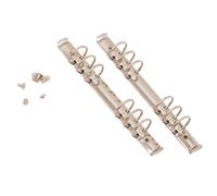 Craftelier - Kit of 2 Mechanisms for 6 Ring Binders | Size Approx. 22,7 cm (8.94") - Ring Diameter 3,3 cm (1.30") - Distance Between Rings 1,9 cm (0.75") | Includes 8 Fixing Brads | Silver Colour