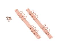 Craftelier - Kit of 2 Mechanisms for 6 Ring Binders | Size Approx. 22,7 cm (8.94") - Ring Diameter 3,3 cm (1.30") - Distance Between Rings 1,9 cm (0.75") | Includes 8 Fixing Brads | Pink Colour