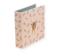 Craftelier - Lined Cardboard Album with Stamping | 2 Metal D-Ring System | Hard and Resistant Covers (Christmas Deer)