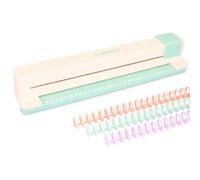 Craftelier - Manual 30 hole binding machine - 6 ring punch pastel tones - Punches up to 5 sheets - Compatible with A4, A5, A6, A7 sizes - For notebooks and scrapbooking