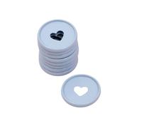 Craftelier - Metallic M Disc Rings with Heart Cut Out for Scrapbooking Binding and Other Crafts for Planners, Agendas, Notebooks or Albums | Pack of 9 pcs of 35 mm - Colour Baby Blue