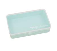 Craftelier - Mini Organizer Box with 1 Compartment for Scrapbooking Materials | Clear and Turquoise Blue - Dimensions 14.6 x 9.1 x 3.2 cm (5.75" x 3.6" x 1.25").