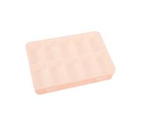 Craftelier - Mini Organizer Box with 10 Compartments for Scrapbooking Materials | Clear and White - Dimensions 14.6 x 9.1 x 3.2 cm (5.75 x 3.6 x 1.25 inches).