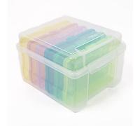 Craftelier - Organizer Box with Handle and 6 Inner Boxes | Plastic Organizer Boxes with Lid | Small Plastic Storage Box | Photo Organizer and School Supplies