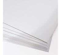 Craftelier - Pack of 15 Metallic Foil Card | Ideal Material for Cardmaking, Scrapbooking and Crafts Projects | Weight 250 GSM | Size 30.48 x 30.48 cm (12" x 12") - Silver Color