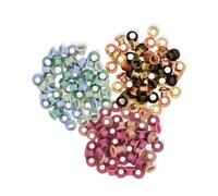 Craftelier - Pack of 180 Standard Eyelets in Assorted Colours for Decorating Scrapbooking and Crafts Projects | Compatible with Crop-A-Dile | Inner Diameter 5 mm and Outer 8 mm