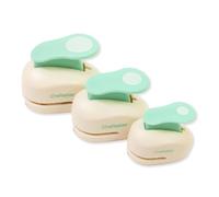 Craftelier - Pack of 3 Snap-On Lever Circle Punch | Sizes 3/8" + 5/8" + 1" | Suitable for Paper and Cardstock | Ideal for Card Making, Crafting and Scrapbooking Projects