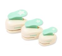Craftelier - Pack of 3 Snap-On Lever Star Punch | Sizes 3/8" + 5/8" + 1" | Suitable for Paper and Cardstock | Ideal for Card Making, Crafting and Scrapbooking Projects