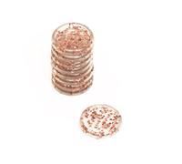 Craftelier - Plastic Glitter Disc Rings S for Scrapbooking Binding and Other Crafts for Planners, Agendas, Notebooks or Albums | Pack of 9 pcs. 25 mm Diameter - Colour Pink with Glitter