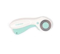 Craftelier - Rotary Cutter for Scrapbooking and Craft Projects | Lock & Unlock Button Function | Blade Diameter 45 mm - Turquoise and White Colour