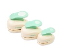 Craftelier - Scalloped Circle Punches Set of 3 with Laver, Diameters 3/8”, 5/8” and 1”, Suitable for Paper and Cardstock, Ideal for Crafts, Card Making and Scrapbooking