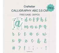 Craftelier - Set of 10 Lowercase Lettering Calligraphy & Symbol Dies for Scrapbooking and Craft Projects | Compatible with Multiple Die Cutting Machines | Size Approx. 2,5 cm