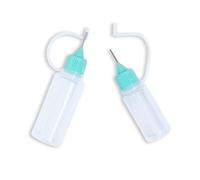 Craftelier - Set of 2 Precision Tip Bottles with Metal Applicator and Cap Nozzle | Needle Dropper Bottles for Applying Glues, Inks or Paints | Capacity 20 ml and 10 ml