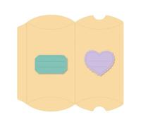 Craftelier - Set of 3 Pillow Box Dies - for Scrapbooking, Card Making and Crafts - Suitable for Various Materials and Multiple Die Cutting Machines - Size 12.58 x 13.83