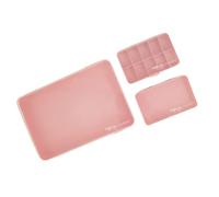 Craftelier - Set of 3 storage boxes for scrapbooking and craft supplies | 2 sizes: large box 26.5 x 17.7 x 4.2 cm and small 14.5 x 9.2 x 3.2 cm - pink color