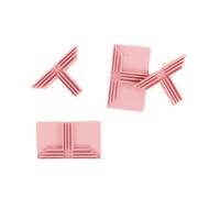 Craftelier - Set of 4 T-Shaped Corners Assembly Clamps for Cardboard | Suitable for 1.5 mm, 2 mm and 3 mm Thicknesses | Specially Designed to Create Box Dividers and Corners | Pink Colour