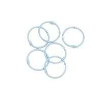 Craftelier - Set of 6 Metal Rings for Binding Ideal for Scrapbooking and Crafts | Rings for Albums, Notebooks, Planners or Diaries | Size Ø 30 mm - Baby Blue