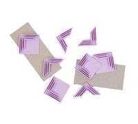 Craftelier - Set of 8 L-Shape Squares or Corners Assembly Clamps for Cardboard | Suitable for 1.5 mm, 2 mm and 3 mm Thicknesses | Includes a Cardboard Storage Bag | Purple Colour