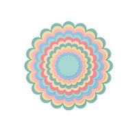 Craftelier - Set of Essential Dies for Scrapbooking and Crafts Creations | Scalloped Circles Shape - Approximate Size of Diameter Between 3.5 cm and 14.5 cm