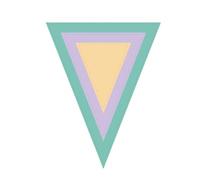 Craftelier - Set of Essential Mini Stencils for Scrapbooking and Crafts | Triangular Banner Shapes - Approximate Dimensions: 2.6 x 3.7 cm to 5.6 x 7.19 cm