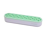 Craftelier - Silicone Grip Flower Pattern Brush Organization Holder | Size 20.9 x 5 x 3.3 cm (8.23" x 1.97" x 1.3") - White and Mint