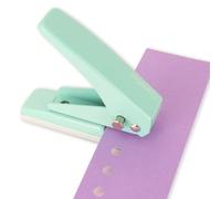 Craftelier - Single Hole Puncher with Chip Collector, 1/4" Hole Heavy Duty Metal Punch for ID Card, Chipboard and Scrapbooking Projects, Easy Grip Tool for Office, Home or School