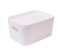 Craftelier - Stackable Plastic Storage Box | Practical and Sturdy Lid | Wardrobe Organizer | White | Measures 24 x 17 x 12.3 cm