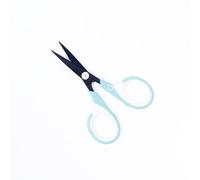 Craftelier - Stainless Steel Mini Precision Cutting Scissors - Ergonomic Handle - Suitable for Left and Right Handed - Includes Safety Cap - Size: 11,4 x 6,5 cm - Colour: Turquoise and White